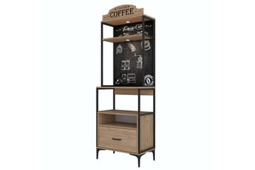 Flerfunktionsskåp Cerreta 154 (70 x 206,8 x 40 cm) - Brun - Förvaring - Skåp - Köksskåp - Högskåp