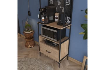 Flerfunktionsskåp Cerreta 154 (70 x 206,8 x 40 cm) - Brun - Förvaring - Skåp - Köksskåp - Högskåp