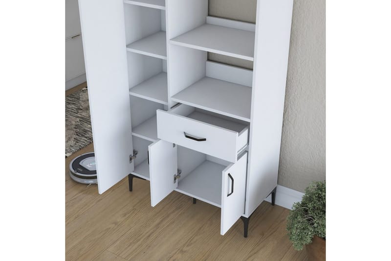Flerfunktionsskåp Cerreta 165 Vit - Vit - Förvaring - Skåp - Köksskåp - Högskåp