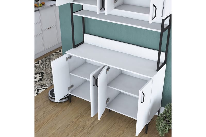 Flerfunktionsskåp Cerreta 173 Vit - Vit - Förvaring - Skåp - Köksskåp - Högskåp