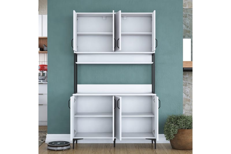 Flerfunktionsskåp Cerreta 173 Vit - Vit - Förvaring - Skåp - Köksskåp - Högskåp