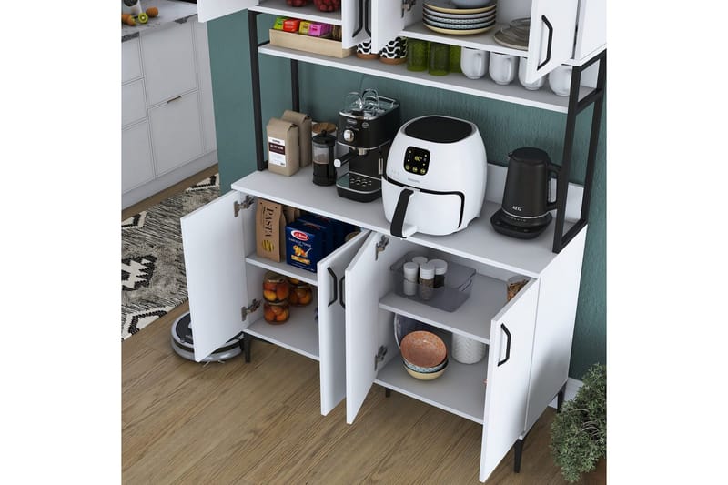 Flerfunktionsskåp Cerreta 173 Vit - Vit - Förvaring - Skåp - Köksskåp - Högskåp