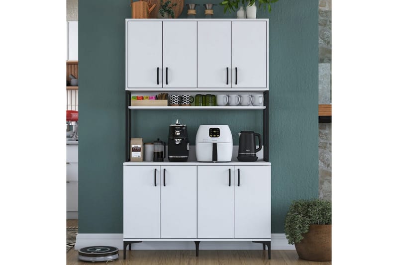 Flerfunktionsskåp Cerreta 173 Vit - Vit - Förvaring - Skåp - Köksskåp - Högskåp