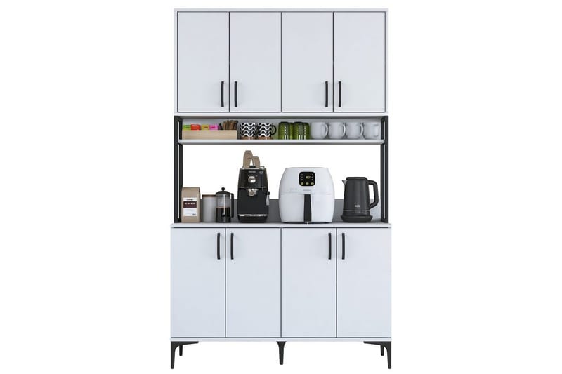 Flerfunktionsskåp Cerreta 173 Vit - Vit - Förvaring - Skåp - Köksskåp - Högskåp