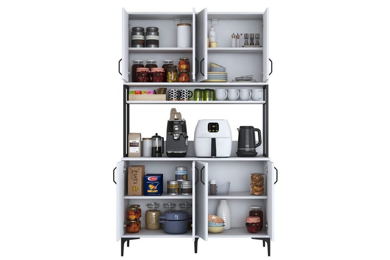 Flerfunktionsskåp Cerreta 173 Vit - Vit - Förvaring - Skåp - Köksskåp - Högskåp