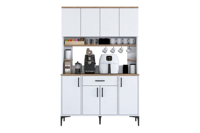 Flerfunktionsskåp Cerreta 177 Vit - Vit - Förvaring - Skåp - Köksskåp - Högskåp