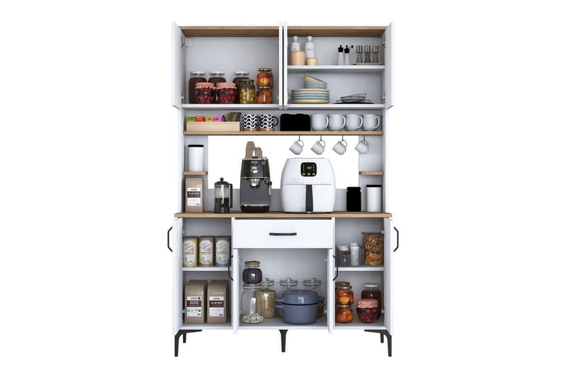 Flerfunktionsskåp Cerreta 177 Vit - Vit - Förvaring - Skåp - Köksskåp - Högskåp
