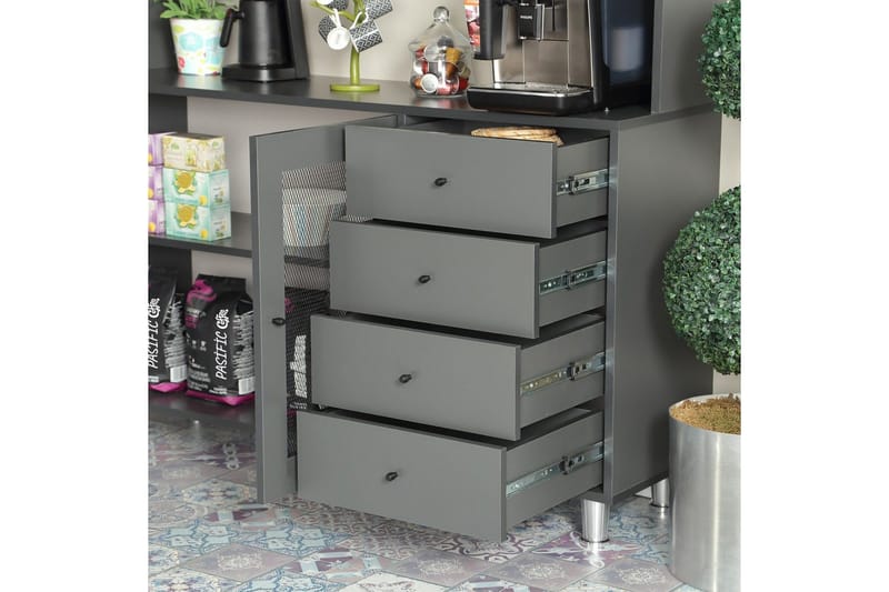 Flerfunktionsskåp Jatin Antracit - Antracit - Förvaring - Skåp - Köksskåp - Högskåp