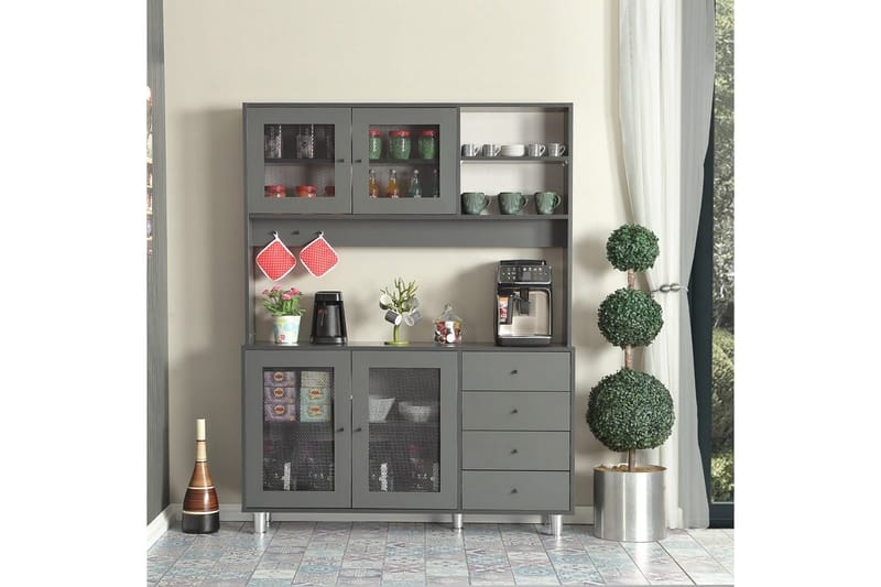 Flerfunktionsskåp Jatin Antracit - Antracit - Förvaring - Skåp - Köksskåp - Högskåp