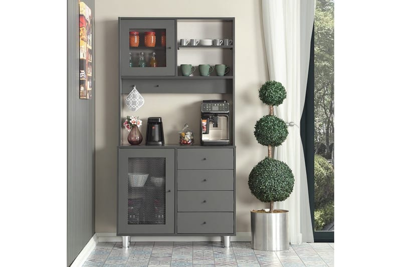 Flerfunktionsskåp Periorport Antracit - Antracit - Förvaring - Skåp - Köksskåp - Högskåp