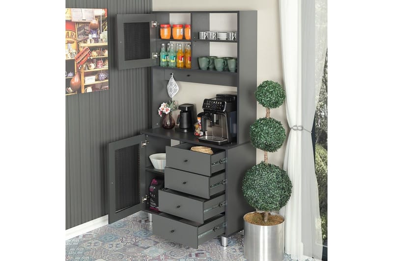 Flerfunktionsskåp Periorport Antracit - Antracit - Förvaring - Skåp - Köksskåp - Högskåp