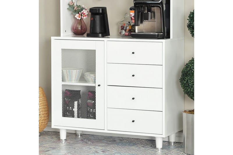 Flerfunktionsskåp Periorport Vit - Vit - Förvaring - Skåp - Köksskåp - Högskåp