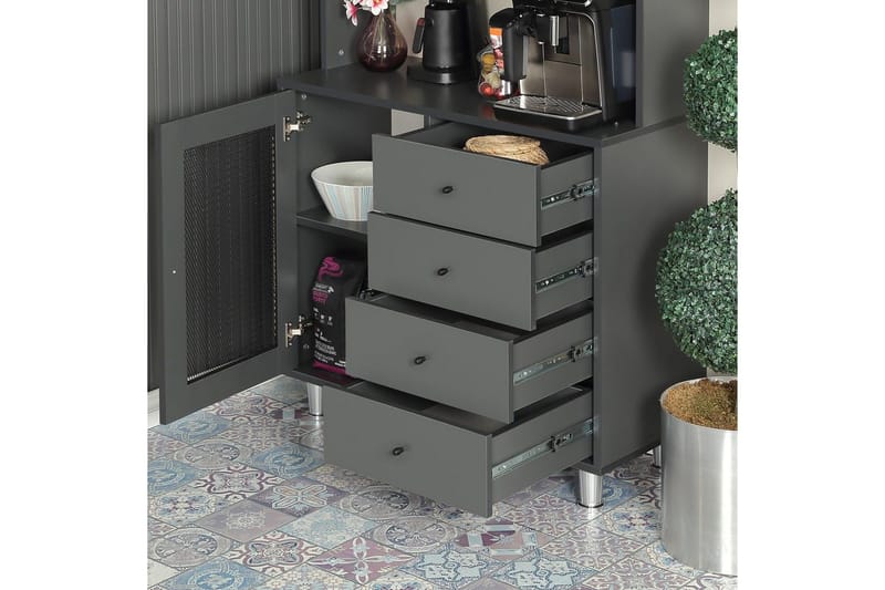 Flerfunktionsskåp Periorport Antracit - Antracit - Förvaring - Skåp - Köksskåp - Högskåp