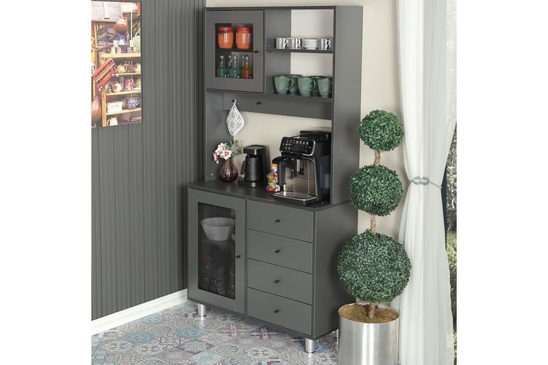 Flerfunktionsskåp Periorport Antracit - Antracit - Förvaring - Skåp - Köksskåp - Högskåp