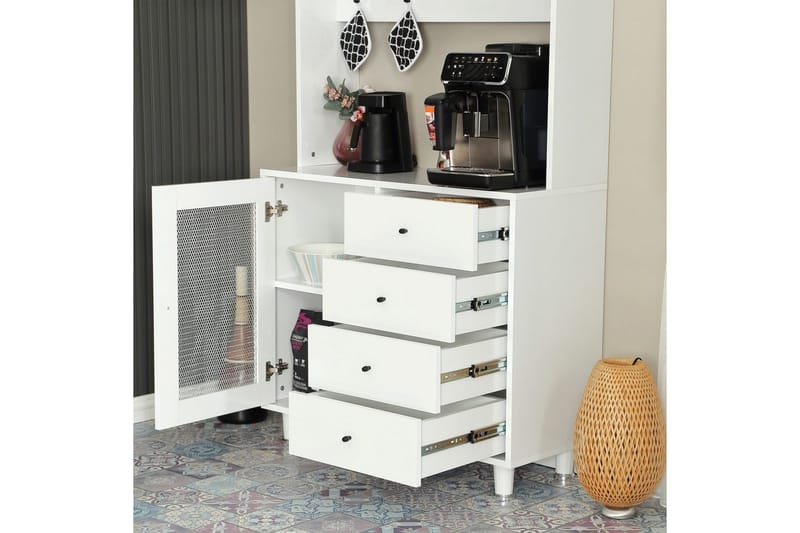 Flerfunktionsskåp Periorport Vit - Vit - Förvaring - Skåp - Köksskåp - Högskåp
