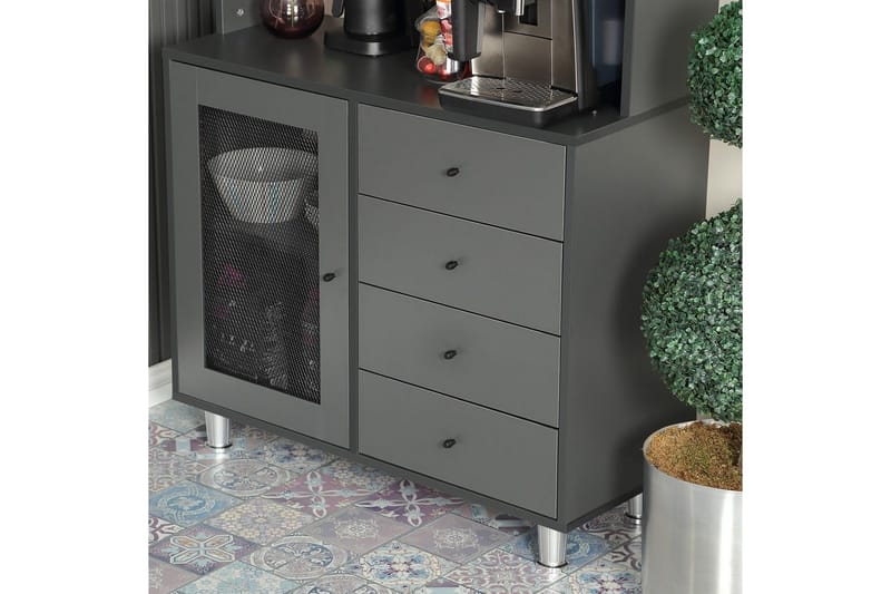 Flerfunktionsskåp Periorport Antracit - Antracit - Förvaring - Skåp - Köksskåp - Högskåp