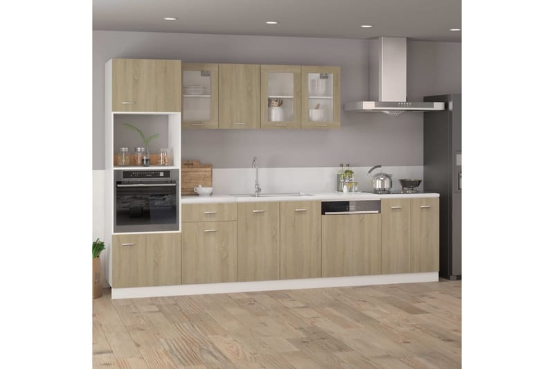 Front för diskmaskin sonoma-ek 59,5x3x67 cm spånskiva - Brun - Förvaring - Skåp - Köksskåp