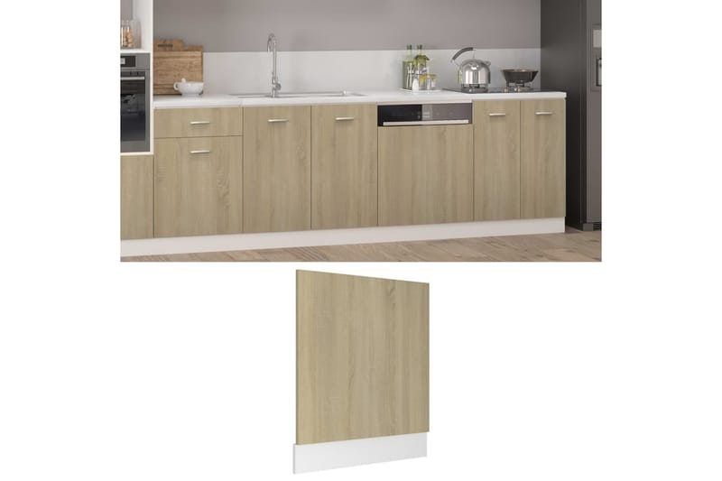 Front för diskmaskin sonoma-ek 59,5x3x67 cm spånskiva - Brun - Förvaring - Skåp - Köksskåp