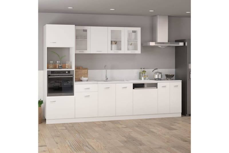 Front för diskmaskin vit 59,5x3x67 cm spånskiva - Vit - Förvaring - Skåp - Köksskåp