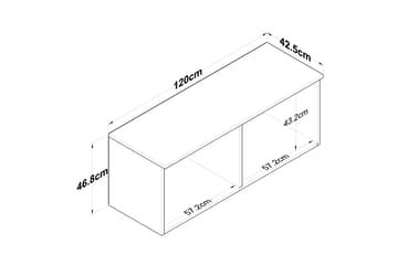 Frostine Överskåp - Valnöt/Vit - Förvaring - Skåp - Köksskåp