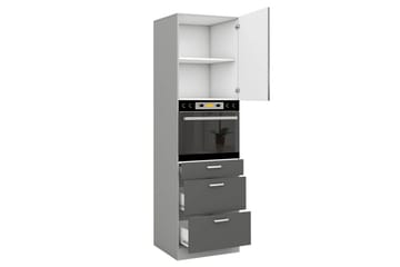 Grey Köksskåp 60x57x210 cm - Grå/Vit - Förvaring - Skåp - Köksskåp - Högskåp