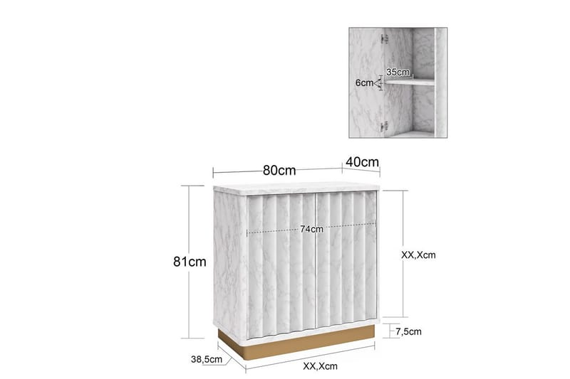 Högskåp Rene - Förvaring - Förvaringsmöbler - Byrå