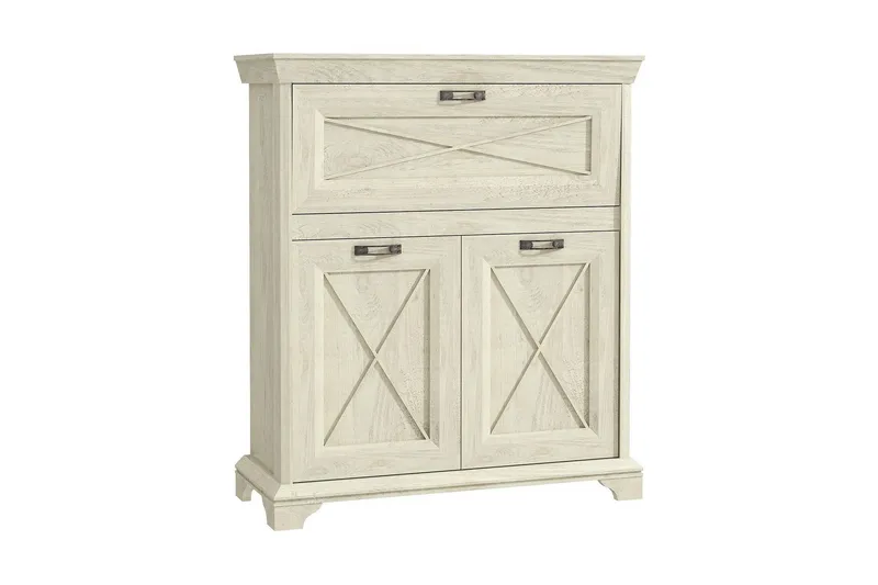 Hurlston Barskåp 123 cm, Vit