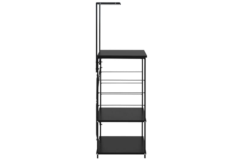 Hylla för mikrovågsugn svart 60x39,6x123 cm spånskiva - Svart - Förvaring - Skåp - Köksskåp