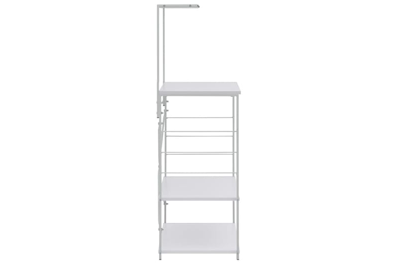 Hylla för mikrovågsugn vit 60x39,6x123 cm spånskiva - Vit - Förvaring - Skåp - Köksskåp