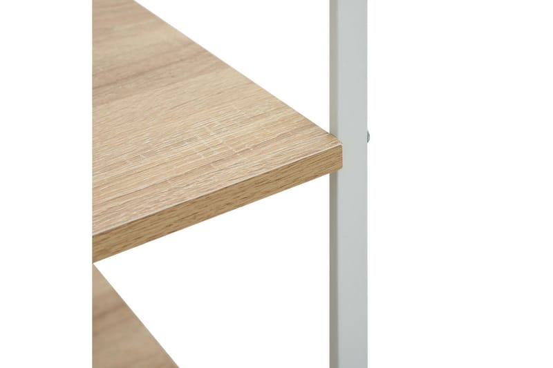 Hylla för mikrovågsugn vit & ek 60x39,6x79,5 cm spånskiva - Vit - Förvaring - Skåp - Köksskåp