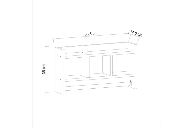 Hyllor Homitis Harlee Hylla 63,6x14,6 cm Vit - Förvaring - Skåp - Köksskåp