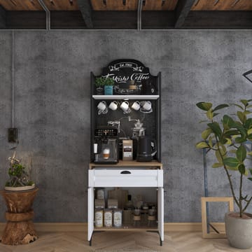Keldan Multifunktionsskåp 70x184,6x40 cm - Valnöt och vit - Förvaring - Skåp - Köksskåp - Högskåp