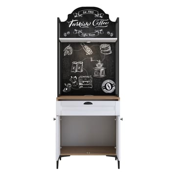 Keldan Multifunktionsskåp 70x184,6x40 cm - Valnöt och vit - Förvaring - Skåp - Köksskåp - Högskåp