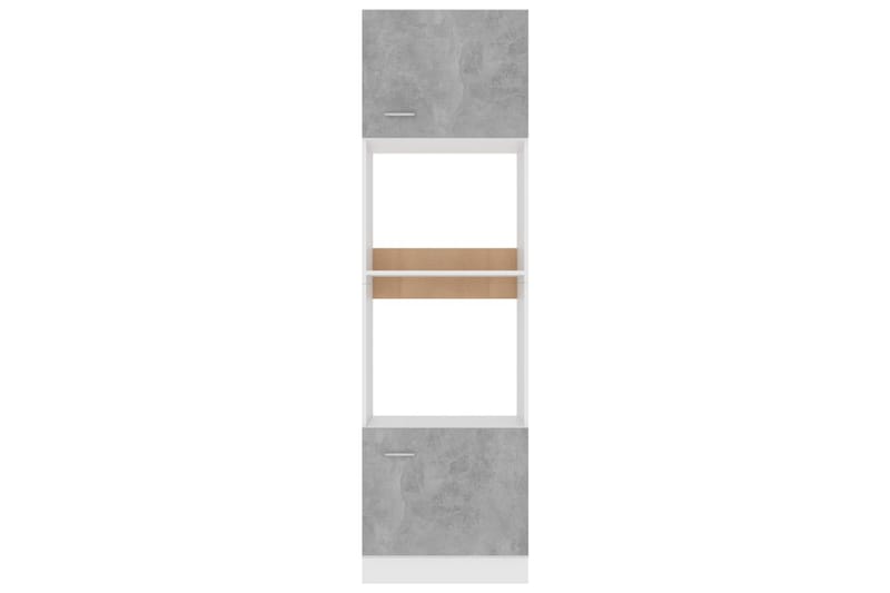 Köksskåp för mikrovågsugn betonggrå 60x57x207 cm spånskiva - Grå - Förvaring - Skåp - Köksskåp