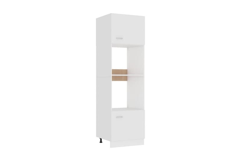 Köksskåp för mikrovågsugn vit 60x57x207 cm spånskiva - Vit - Förvaring - Skåp - Köksskåp