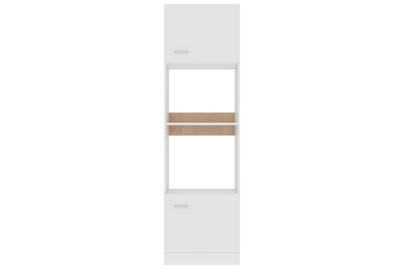 Köksskåp för mikrovågsugn vit 60x57x207 cm spånskiva - Vit - Förvaring - Skåp - Köksskåp