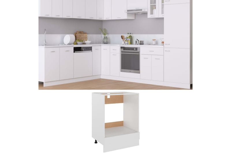 Köksskåp för skåp vit 60x46x81,5 cm spånskiva - Vit - Förvaring - Skåp - Köksskåp