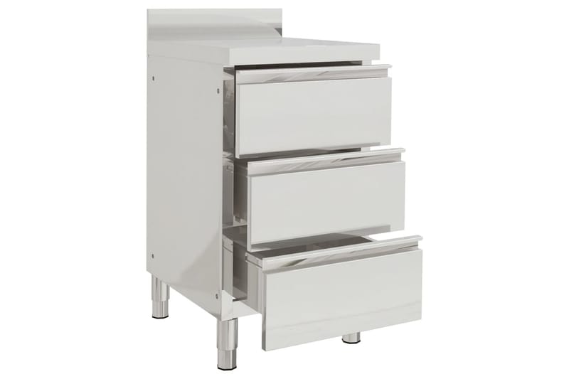 Köksskåp för storkök med 3 lådor 2 st rostfritt stål - Köksskåp