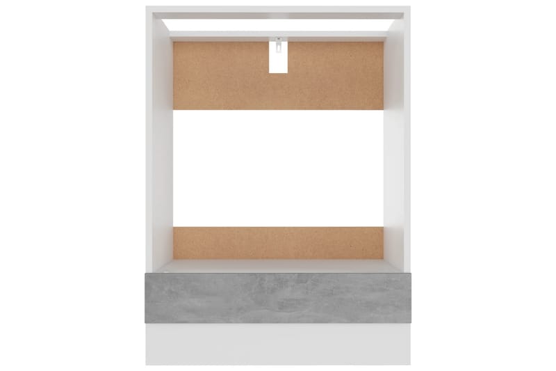 Köksskåp för ugn betonggrå 60x46x81,5 cm spånskiva - Grå - Förvaring - Skåp - Köksskåp