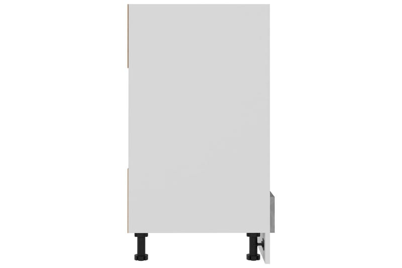 Köksskåp för ugn betonggrå 60x46x81,5 cm spånskiva - Grå - Förvaring - Skåp - Köksskåp