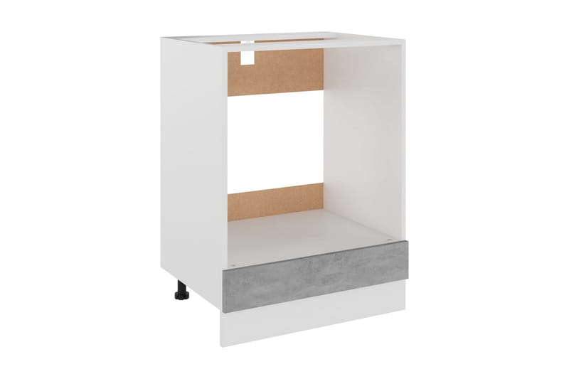 Köksskåp för ugn betonggrå 60x46x81,5 cm spånskiva - Grå - Köksskåp - Väggskåp