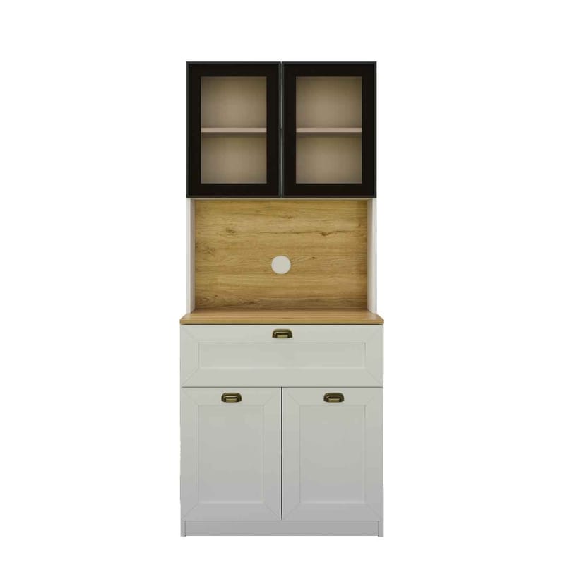 Kuro Kaffebord 80x190x44 cm - Vit - Förvaring - Skåp - Köksskåp - Högskåp
