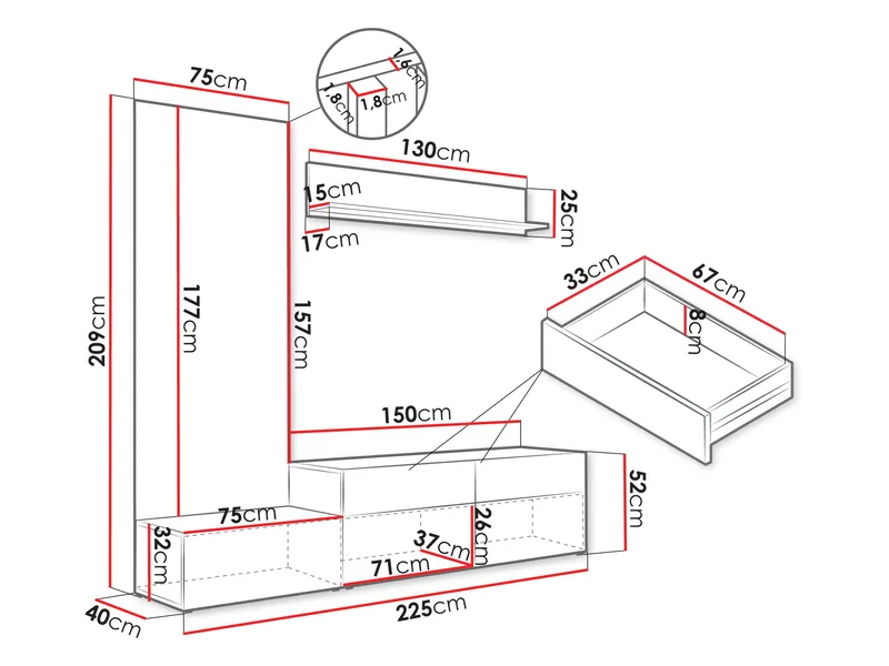 Kyrelon Tv-Enhet - Förvaring - Skåp - Köksskåp