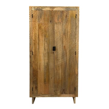 Livino Förvaringsskåp 90x180 cm 3D-mönster Industriell stil - naturbrun och svart - Förvaring - Skåp - Köksskåp - Högskåp