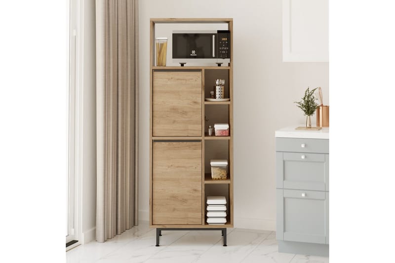 Liyakat Högskåp - Valnöt - Förvaring - Skåp - Köksskåp - Högskåp