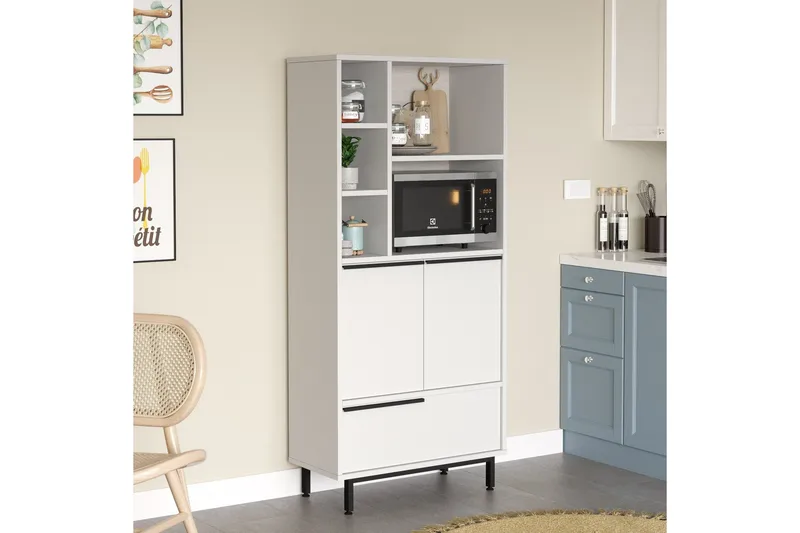 Liyakat Högskåp - Vit - Förvaring - Skåp - Köksskåp - Högskåp