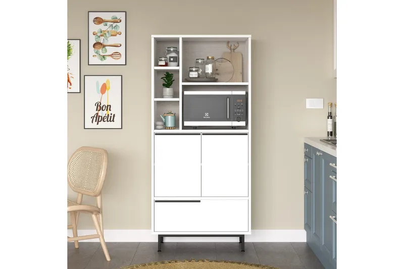 Liyakat Högskåp - Vit - Förvaring - Skåp - Köksskåp - Högskåp