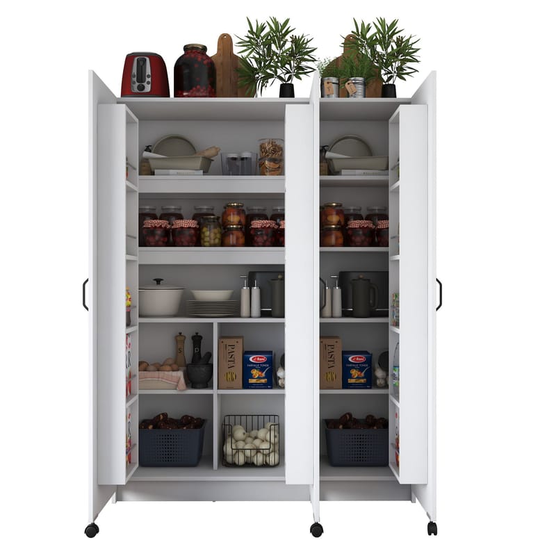 Mardal Förvaringsskåp 135x180x42 cm - Vit - Förvaring - Skåp - Köksskåp - Högskåp