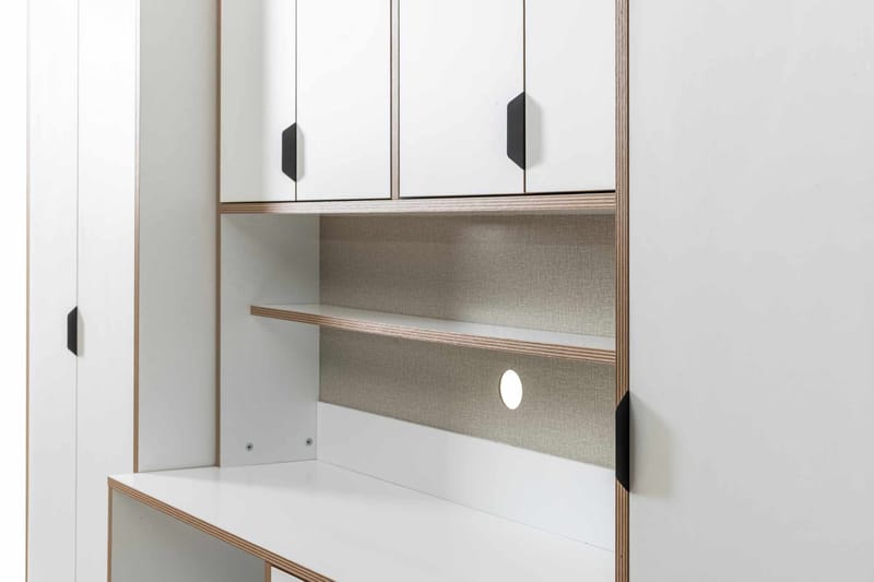 Olyros Förvaringsmöbel 127x190 cm - Vit - Förvaring - Skåp - Köksskåp - Högskåp