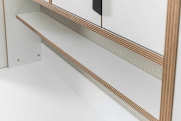 Olyros Förvaringsmöbel 127x190 cm - Vit - Förvaring - Skåp - Köksskåp - Högskåp